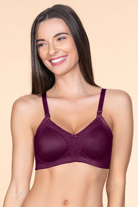 Minimiser Non-Padded Non-Wired Bra - Pickled Beet