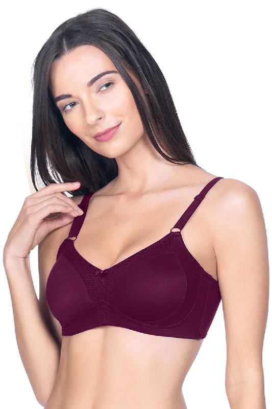 Minimiser Non-Padded Non-Wired Bra - Pickled Beet