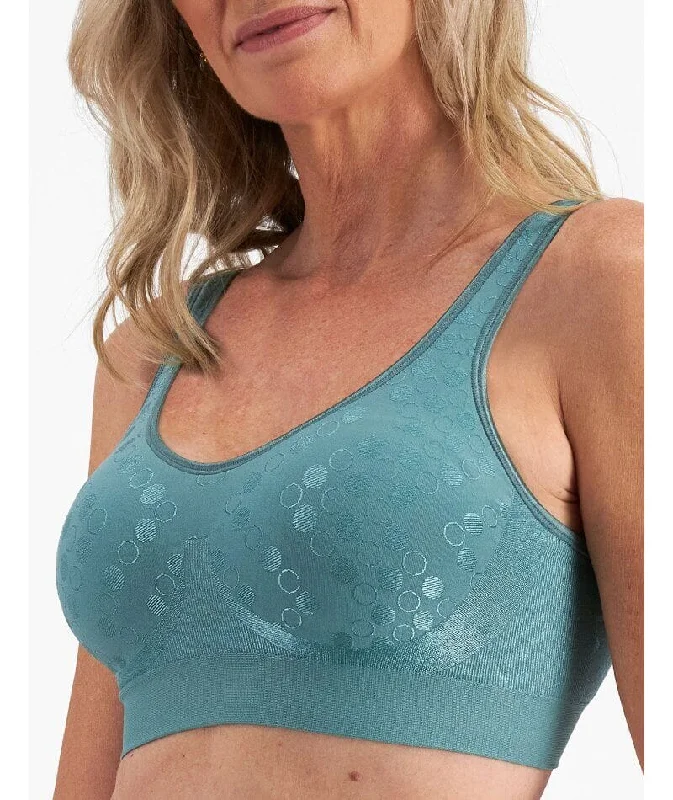 Playtex Comfort Revolution Contour Dot Wire-free Bra - Gem Green