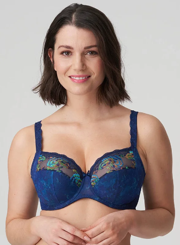 PrimaDonna: Palace Garden Full Cup Bra Sapphire Blue