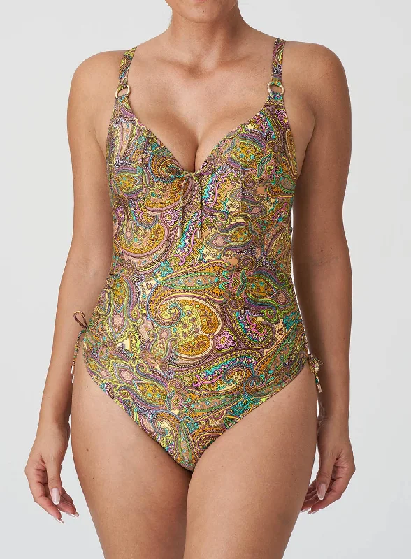 PrimaDonna Swimwear: Sakarun Plunge One Piece Sunny Paisley