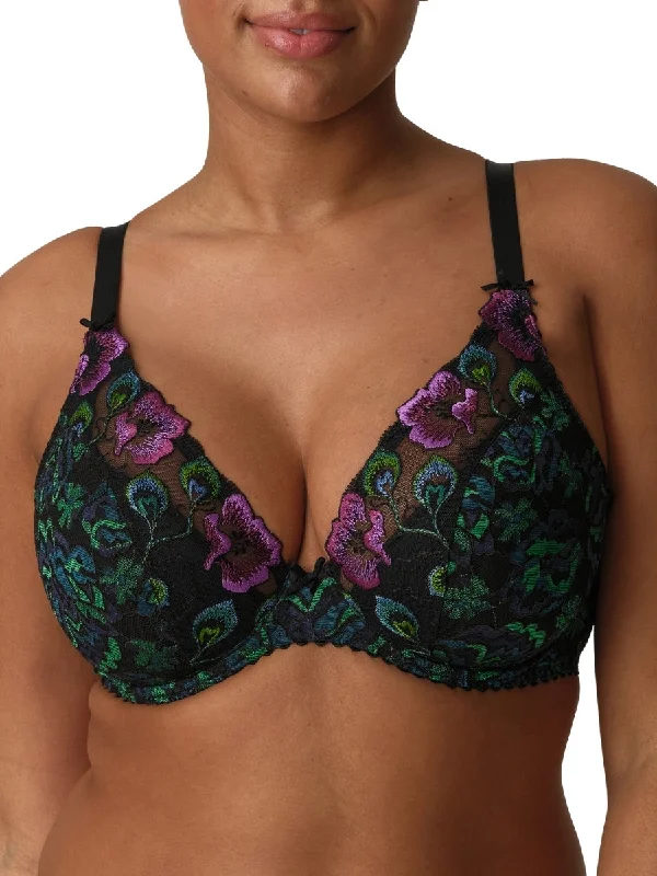 San Angel Half Padded Plunge Bra - Peacock Feather