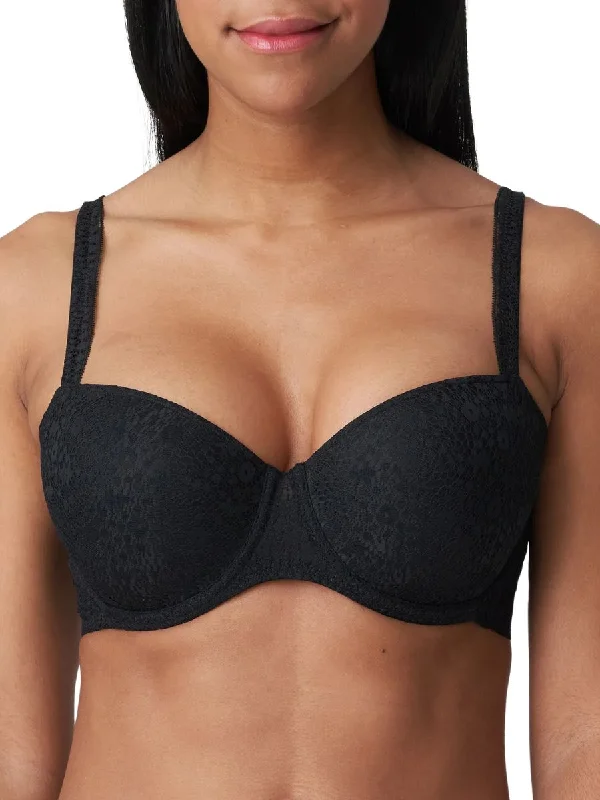 Epirus Padded Balcony Bra - Black