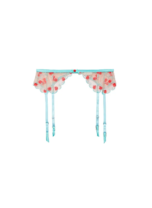 Rose & Vine Embroidery Garter Belt