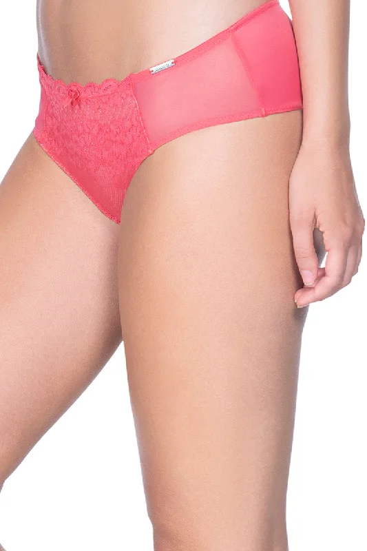 Flawless Low Rise Lace Hipster - Rouge Contrast