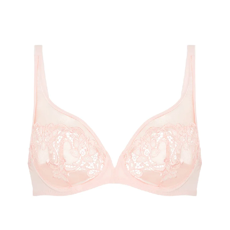 Saga Pink Nude Full Cup Plunge Bra