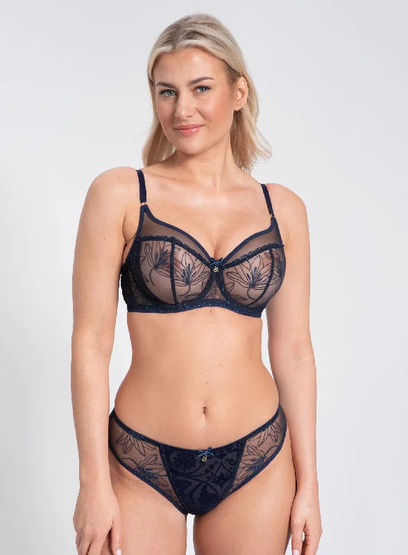 Samanta Lingerie: Harriet Thong Navy Blue