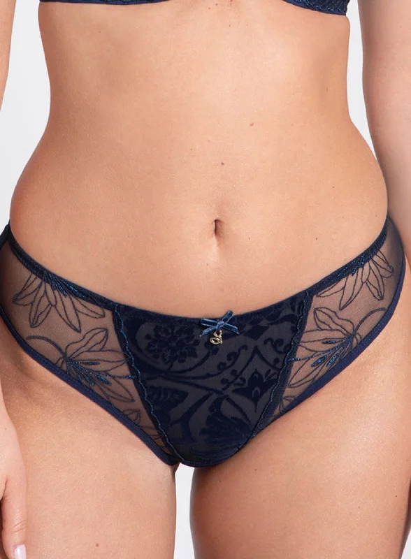 Samanta Lingerie: Harriet Thong Navy Blue