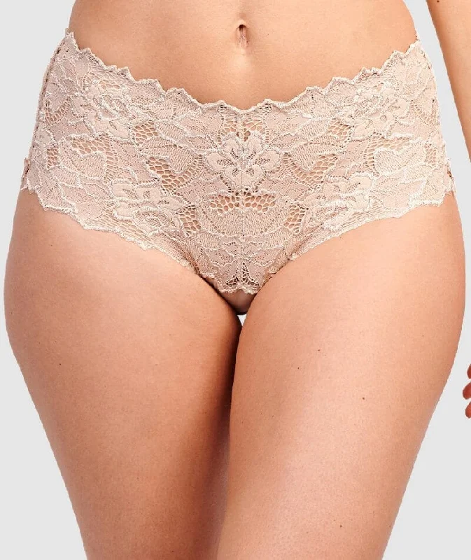 Sans Complexe Arum Mid-Rise Lace Brief - Skin