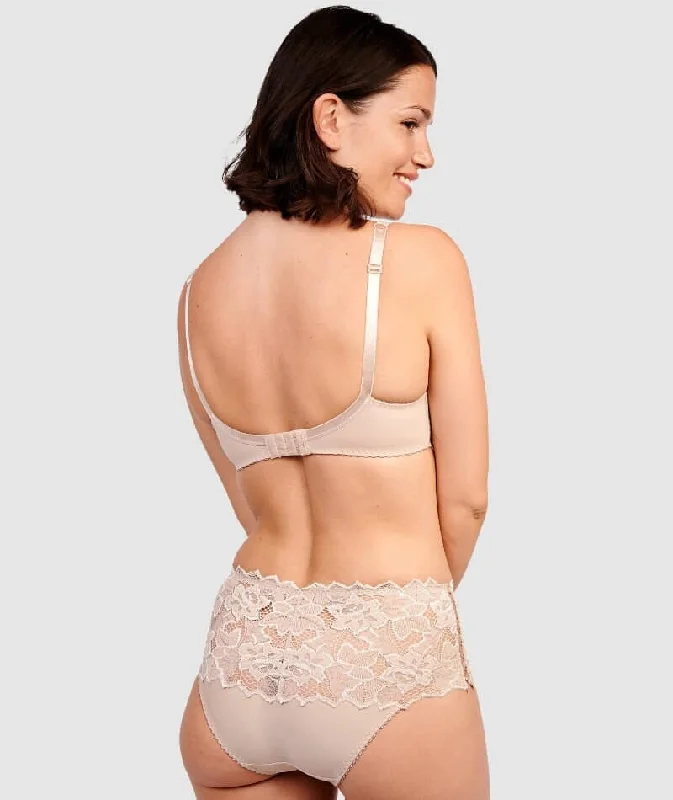 Sans Complexe Arum Mid-Rise Lace Brief - Skin