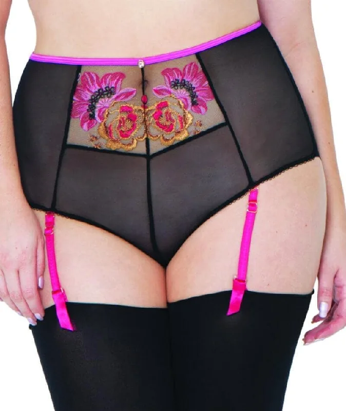 Scantilly Encounter High Waist Brief - Black/Pink