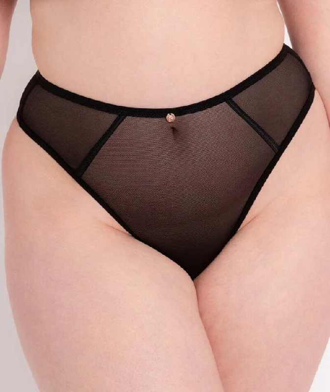 Scantilly Exposed High Waist Thong - Black