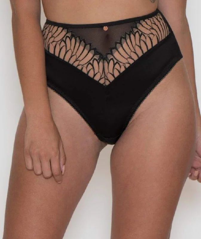 Scantilly Fallen Angel High Waist Brief - Black