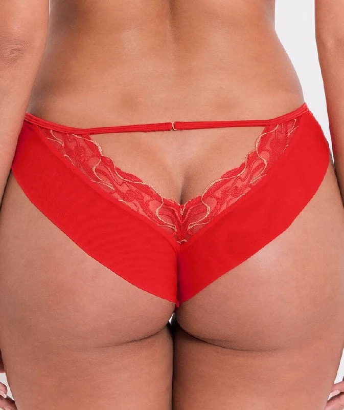 Scantilly Fascinate Brazilian Brief - Poppy Red