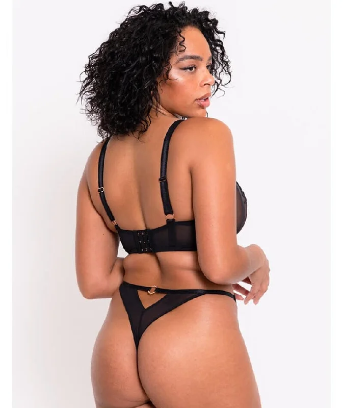 Scantilly Ornate Thong - Black