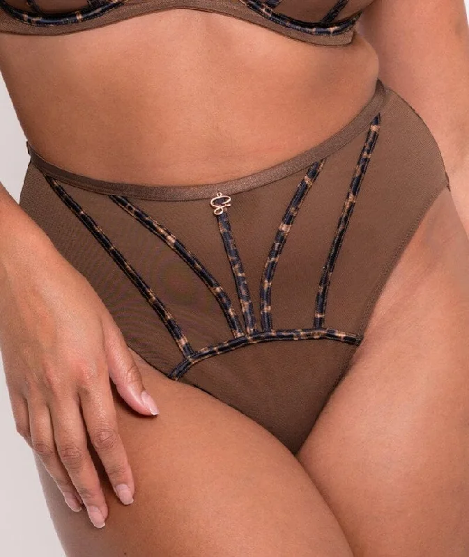 Scantilly Senses High Waist Brief - Leopard Brown