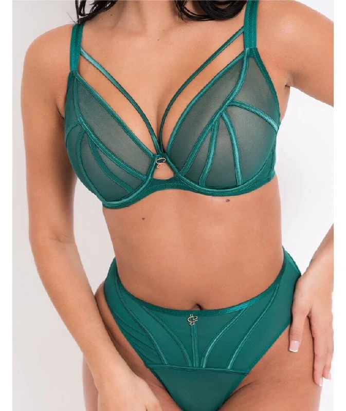 Scantilly Senses High Waist Brief - Verdigris Green