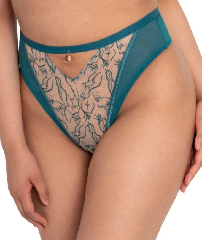 Scantilly Sex Education High Waist Thong - Teal