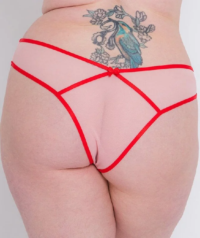 Scantilly Tantric Brazilian Brief - Pink/Red