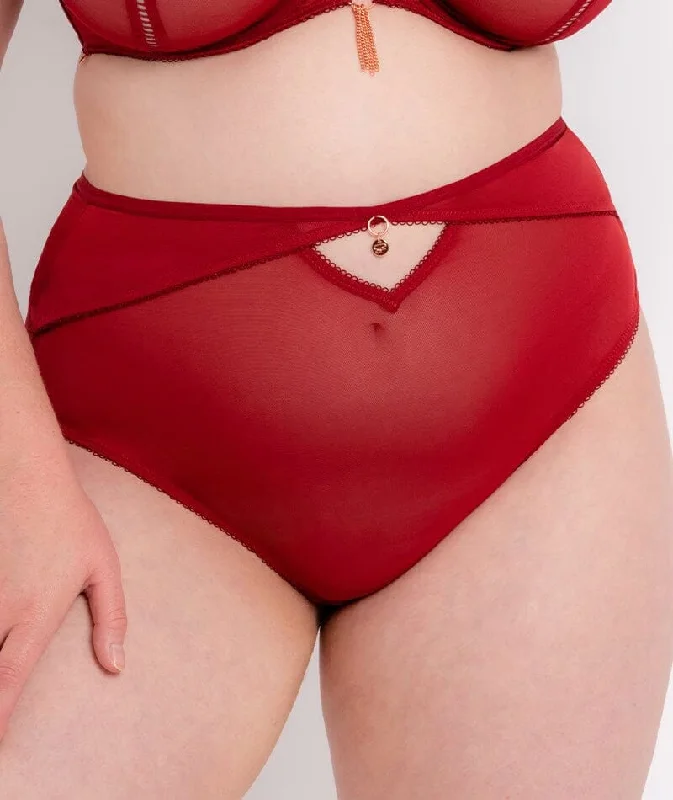 Scantilly Unchained High Waist Brief - Deep Red