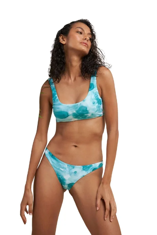 Scoop Bikini Reversible Set in Oasis Aqua