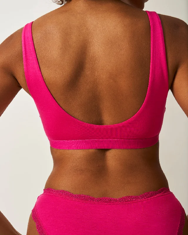 Soft Scoop Bra - Raspberry