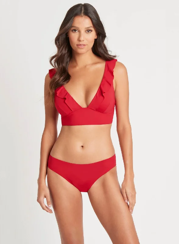 Sea Level: Eco Essentials Regular Bikini Pant Red