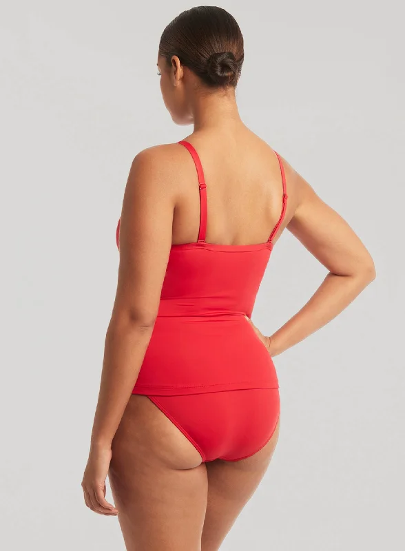 Sea Level: Eco Essentials Twist Front Swim Tankini Red