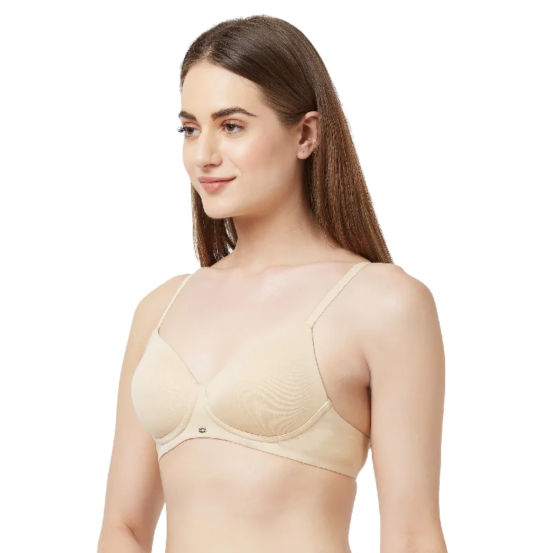 Semi/Medium Coverage Padded Non Wired T-shirt Bra-CB-123