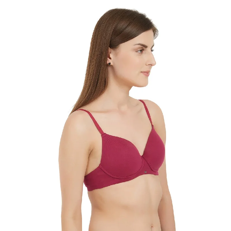 Semi/Medium Coverage Padded Non Wired T-shirt Bra-CB-123