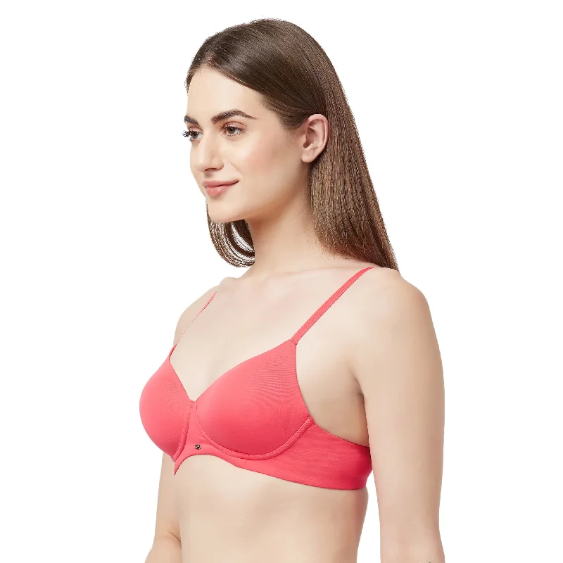 Semi/Medium Coverage Padded Non Wired T-shirt Bra-CB-123