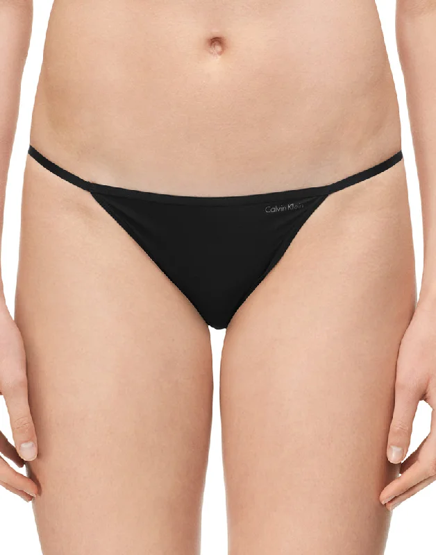 Calvin Klein Women Sleek Microfiber Low Rise String Bikini Panty D3510