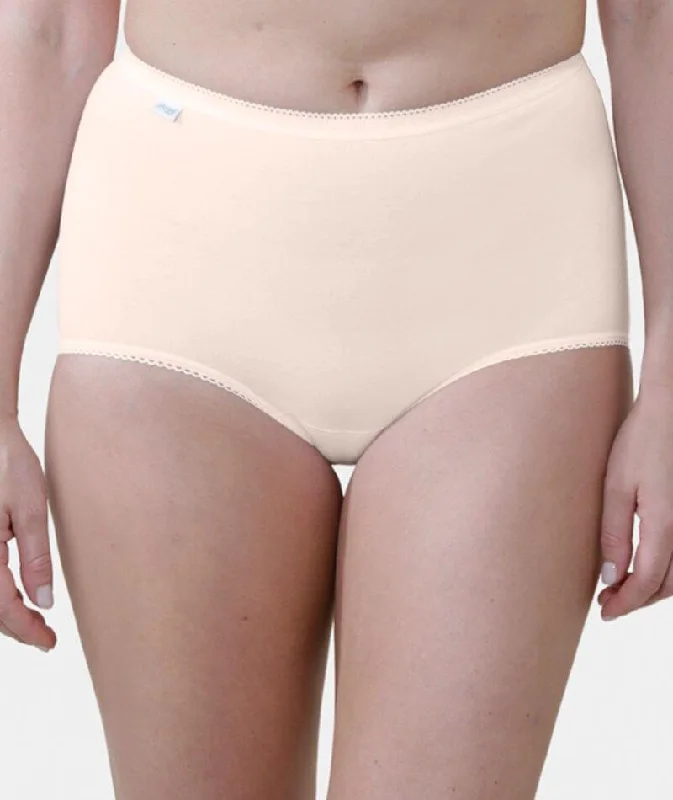 Sloggi Maxi Brief 2 Pack - Cream/Purple