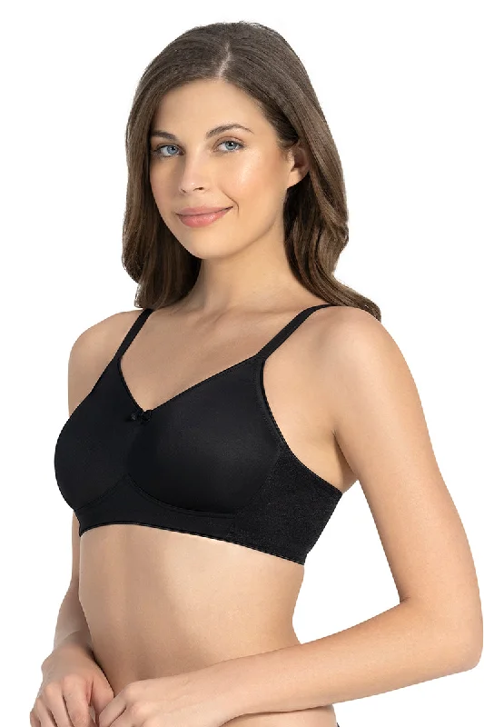 Smooth Minimizer Non-padded & Non-wired Bra - Black