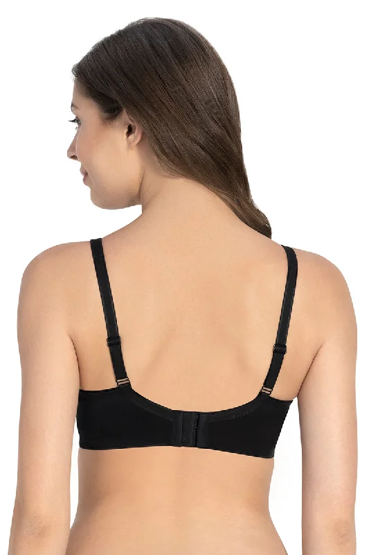 Smooth Minimizer Non-padded & Non-wired Bra - Black