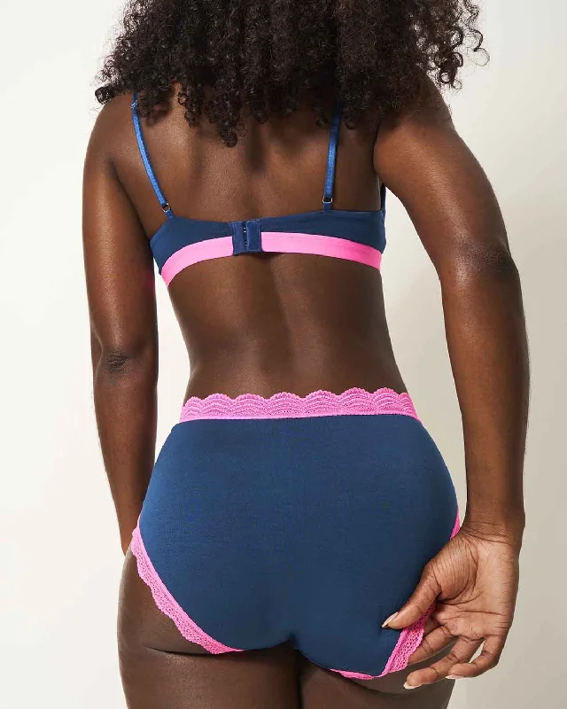 Smooth Sculpt Padded Bra - Midnight Neon Pink