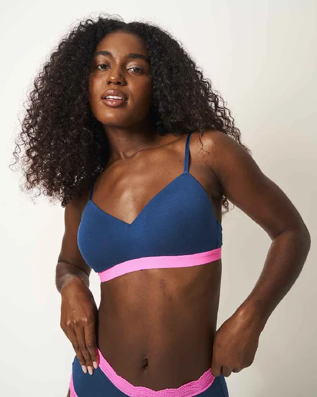 Smooth Sculpt Padded Bra - Midnight Neon Pink