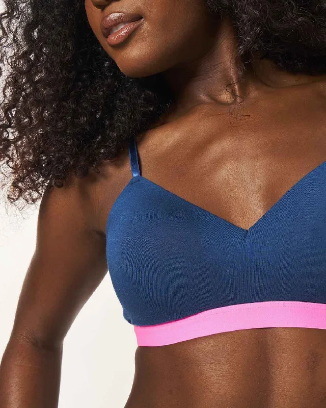 Smooth Sculpt Padded Bra - Midnight Neon Pink