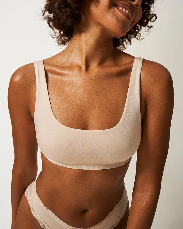 Soft Scoop Bra - Sand