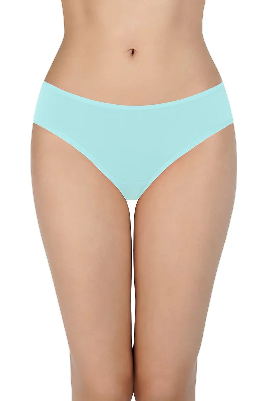 Solid Low Rise Assorted Bikini Panties (Pack of 3 Colors & Prints May Vary)