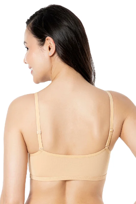 Solid Non Padded Non-Wired Cami Bra - Hazelnut