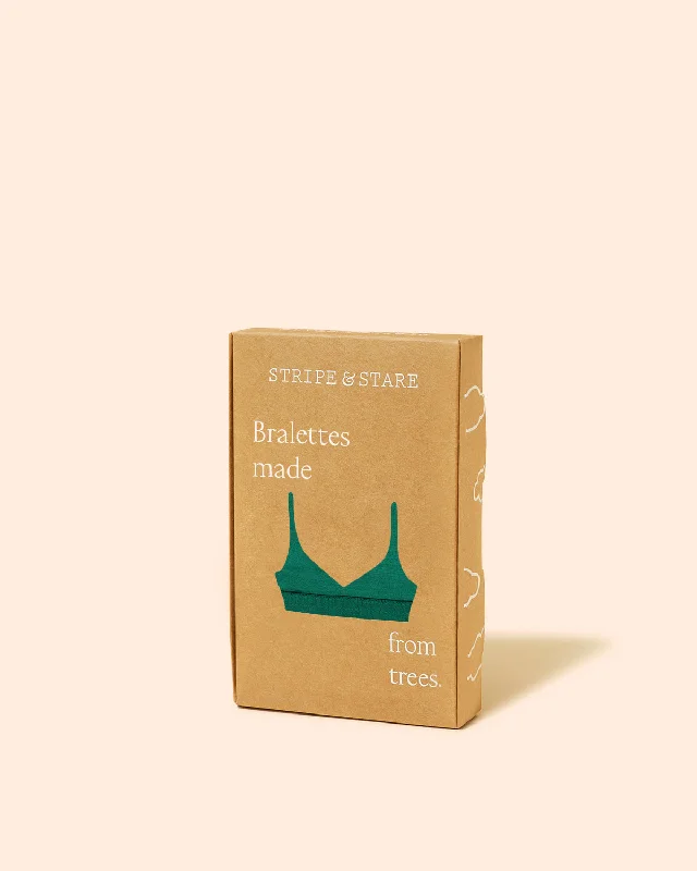 Square Neck Bra - Forest Green