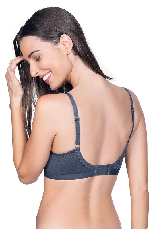 All Day Everyday Non-Padded Non-Wired Bra - Steel Grey