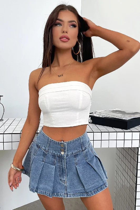 Stephanie Crop - White