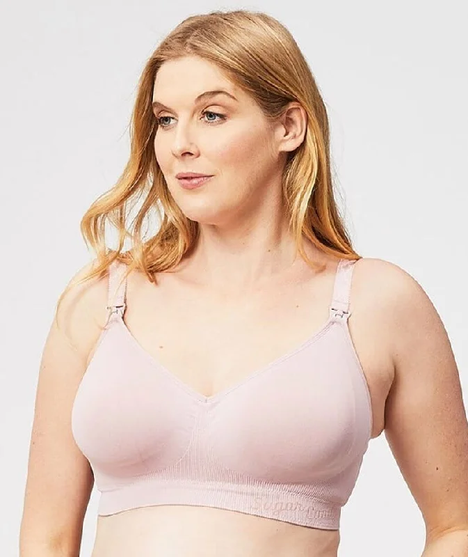 Cake Maternity Popping Candy Fuller Bust Seamless F-Hh Cup Wire-Free Nursing Bra - Pink