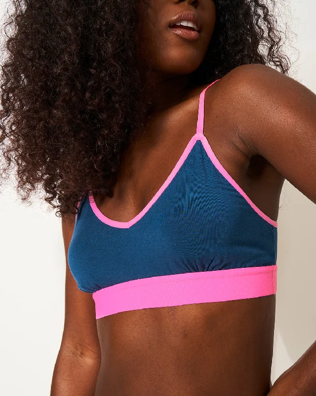 T-Shirt Bra - Midnight Neon Pink