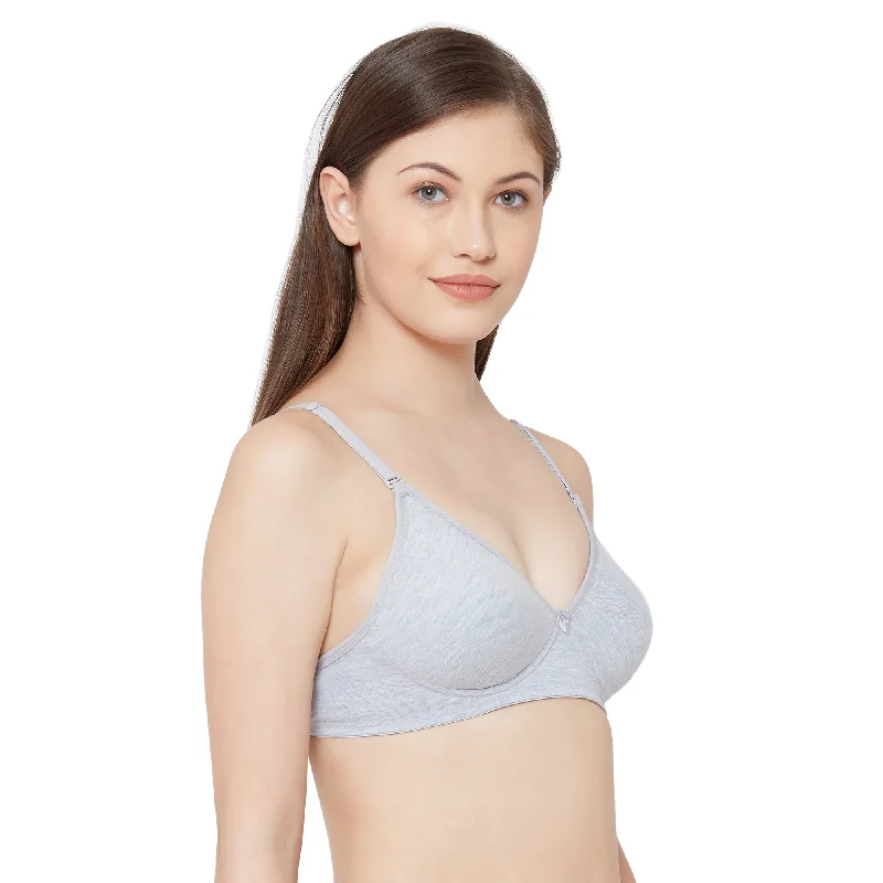 Shikha- Plain Mold T-shirt Bra Grey