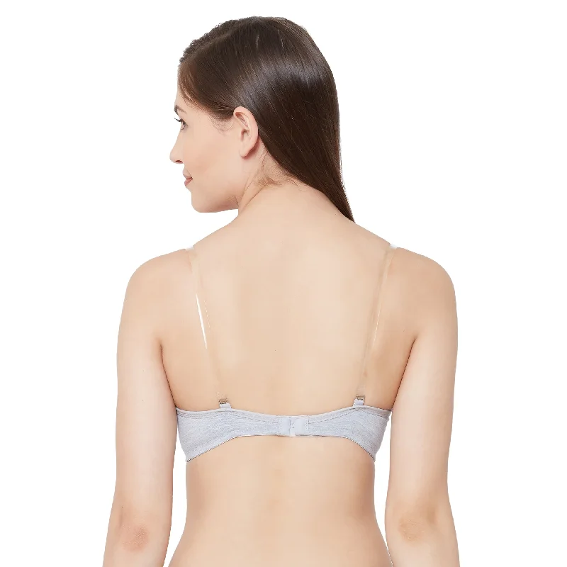 Shikha- Plain Mold T-shirt Bra Grey