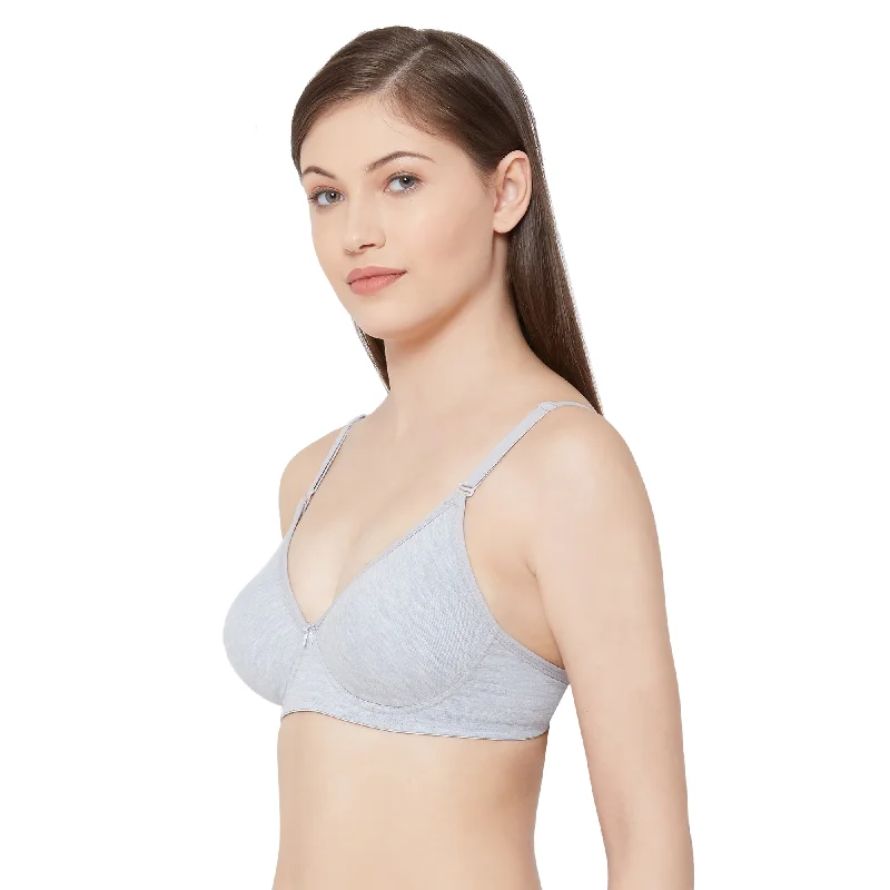 Shikha- Plain Mold T-shirt Bra Grey