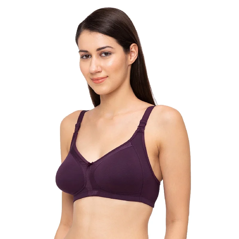 Shrishti -Plain Non Padded Full Cup Bra Wine